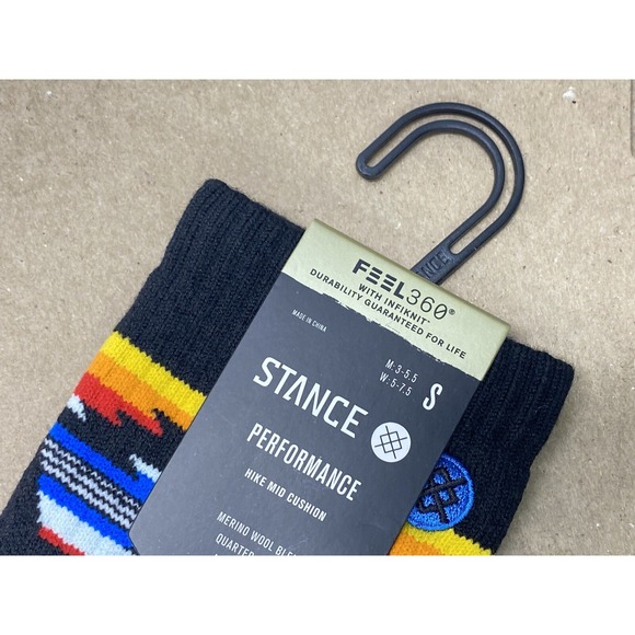 NWT Stance Feel 360 Performance HIKE Mid Cushion 1/4 Height Wool Socks SMALL - Picture 3 of 9